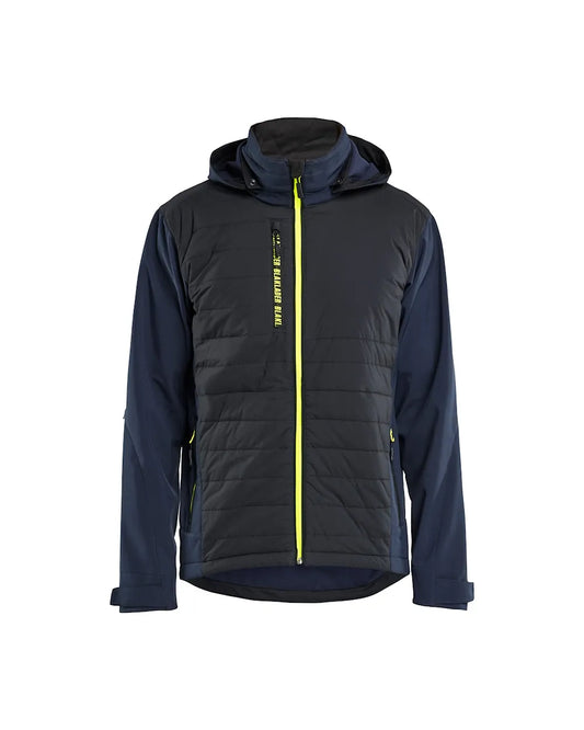 Mörk Marinblå/Varselgul