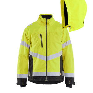 Kit Lättfodrad Vinterjacka + Varselhuva