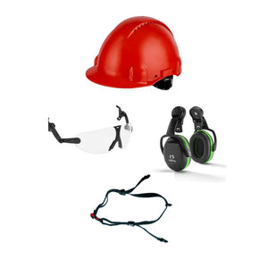 3M G3000 Skyddshjälm Kit – med V9 Skyddsglasögon, Hellberg Secure 1C Hörselkåpor & 3-punkts Hakband